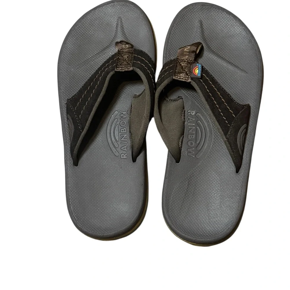 Rainbow East Cape Brown Men's Flip Flops Sandals Size 7 Excellent Condition